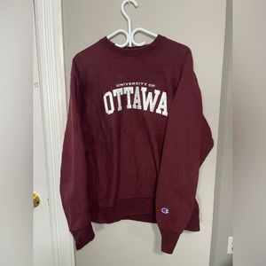 University of Ottawa champion sweater crewneck
